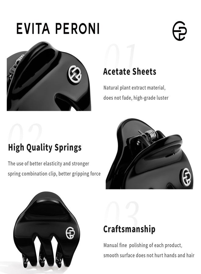 EVITA PERONI Small Hair Clips, Mini Hair Clip for Hair, Little Tiny Claw Clips for Women Girls Half Updo, Caramel Brown - Image 4